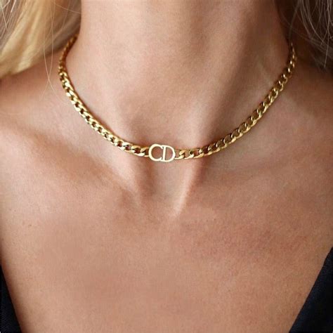 collier dior choker petit cd|christian Dior collar necklace.